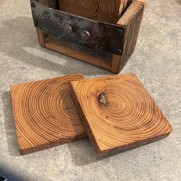 Makers Mark Bourbon Barrel Coasters - Picture 3 of 3
